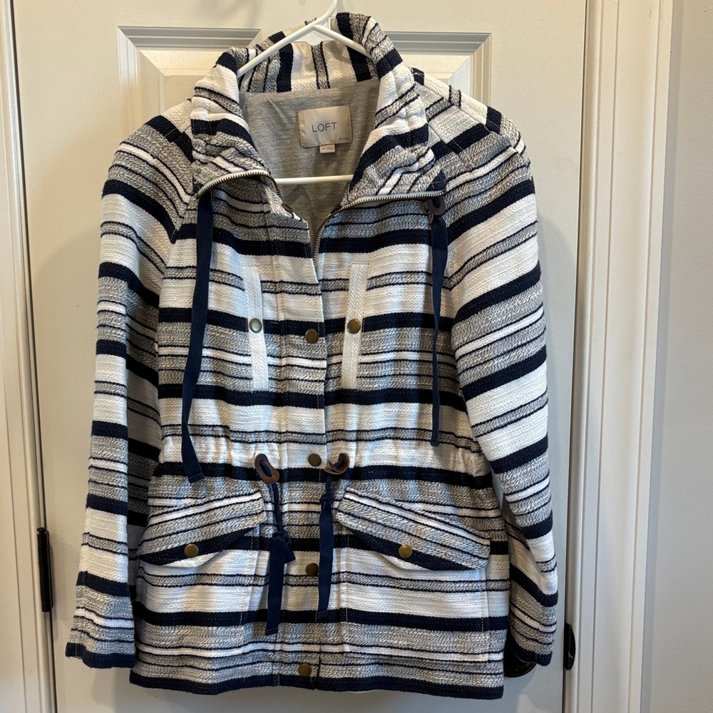 Loft Breton Nautical Blue White Stripe Anorak Jacket SP